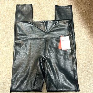 Spanx Faux leather pebbled leggings- Branded new with Tags!  Size small